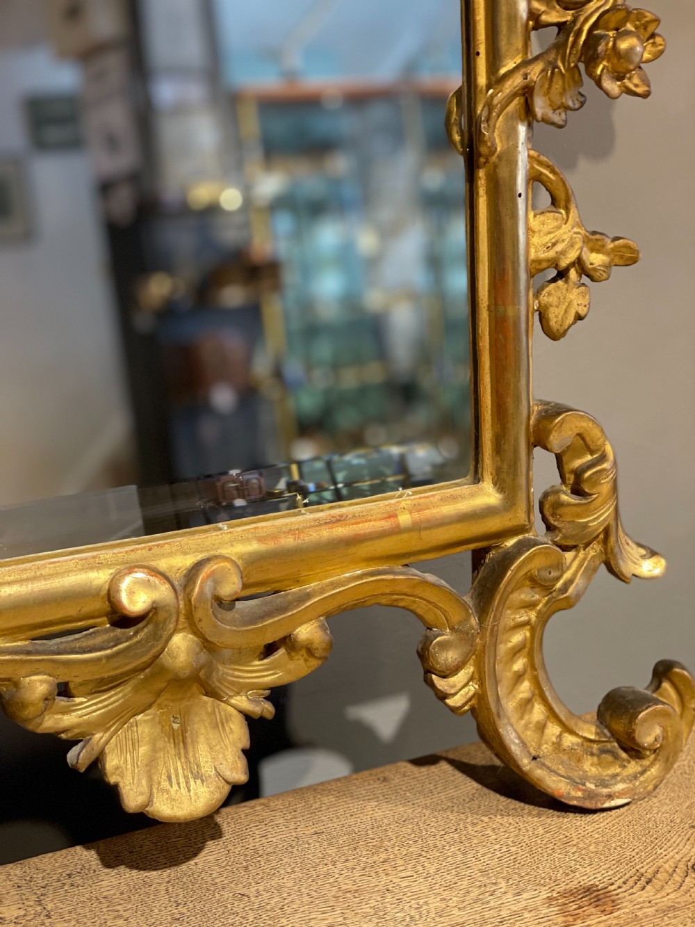 Antique gilt mirror 24x37 View V