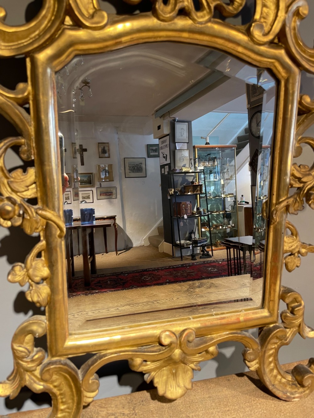 Antique gilt mirror 24x37 View VI