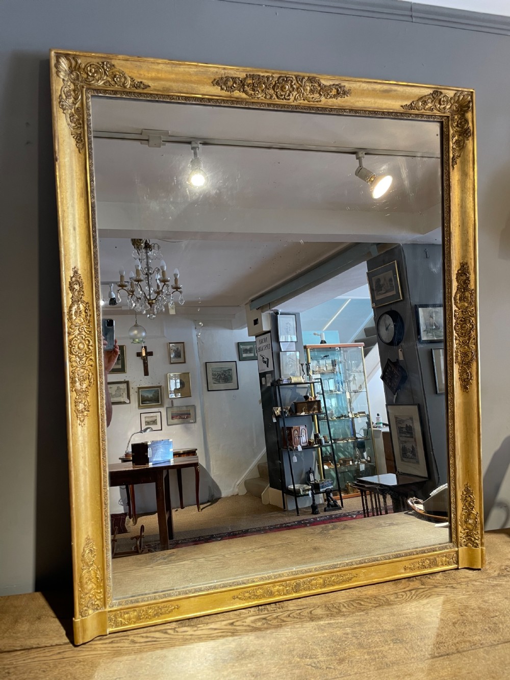 Antique gilt over mantle 42.5 x 51.5 