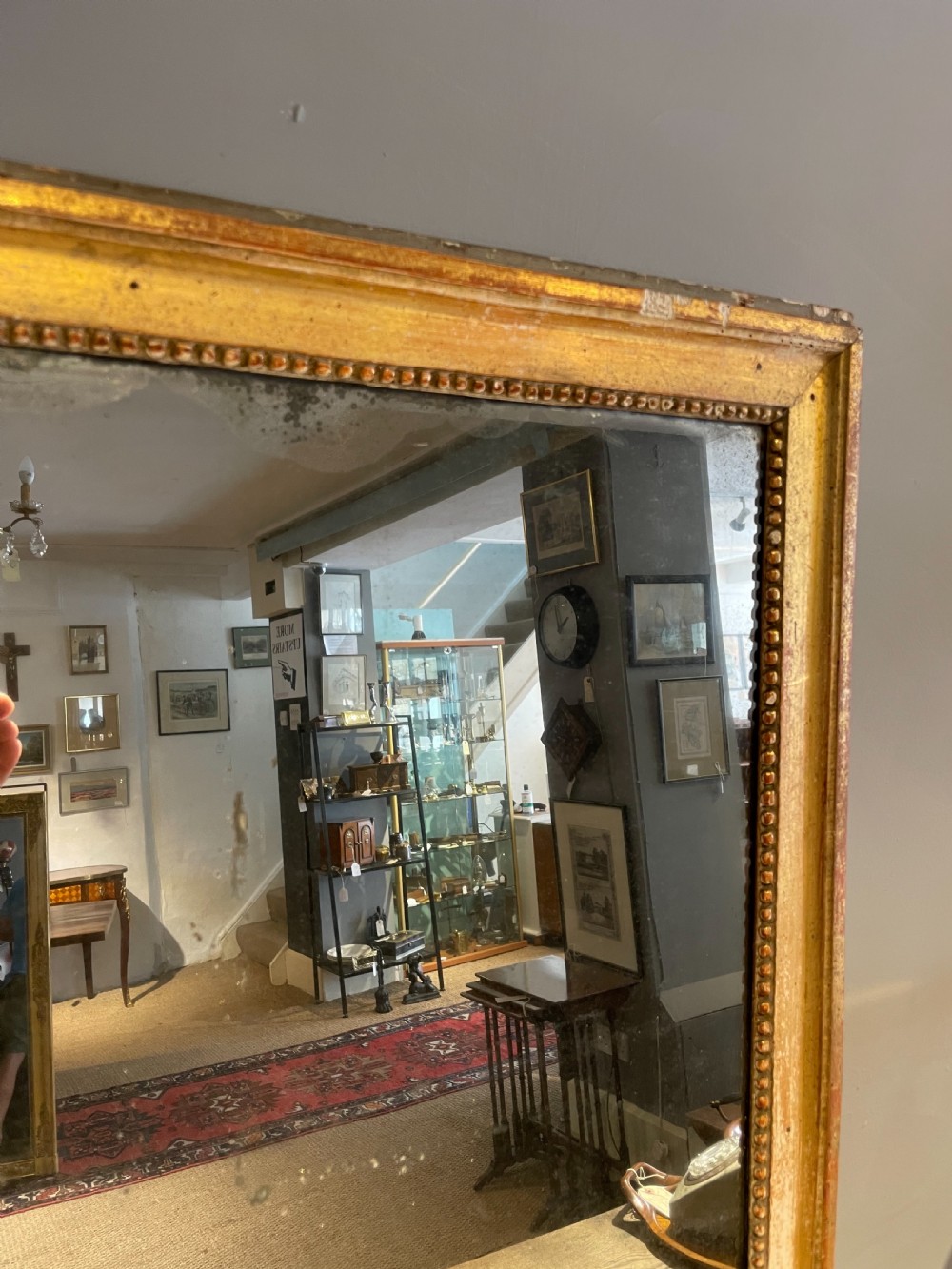 Antique gilt mirror 30.5 x 38  View III