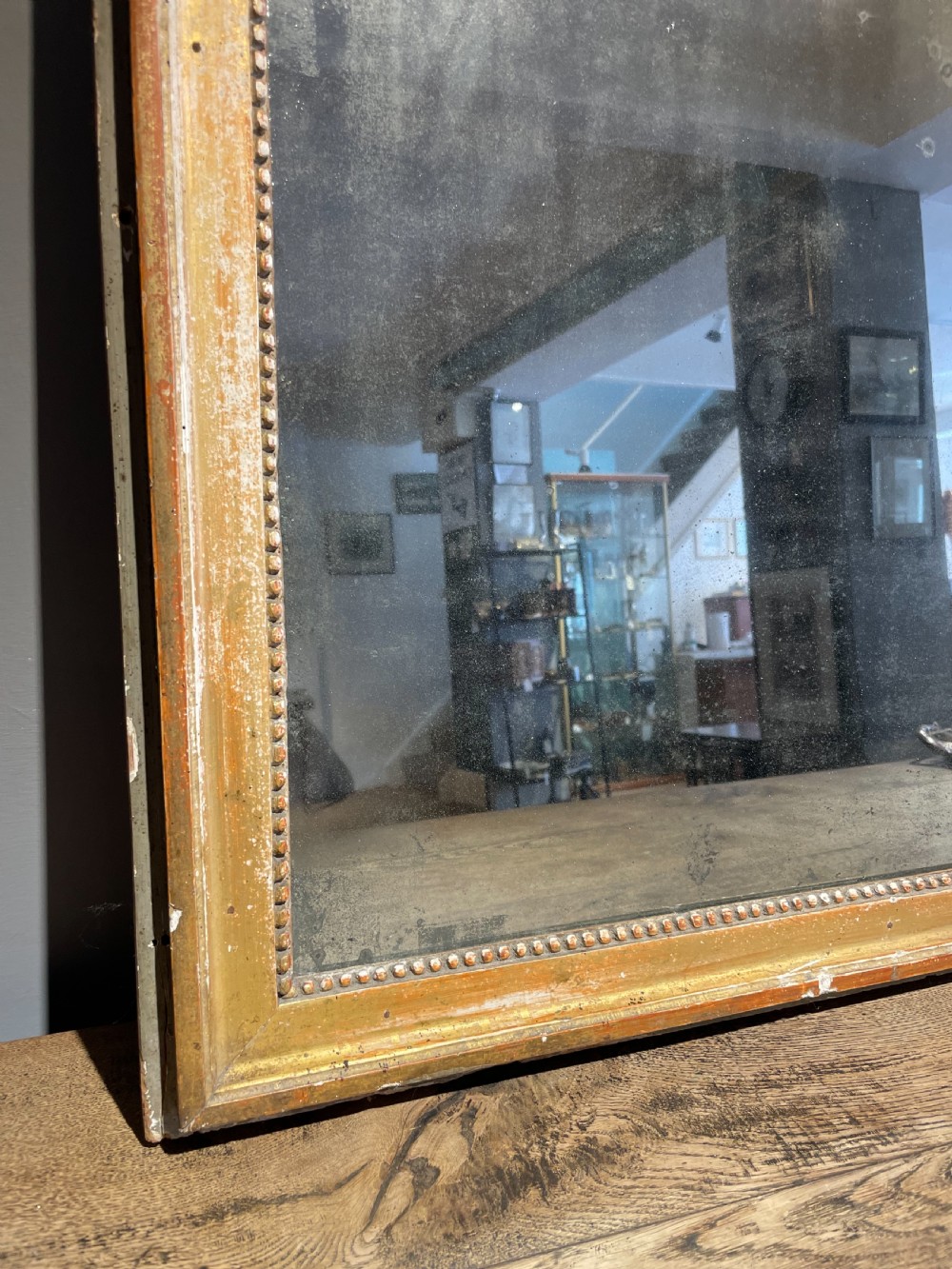 Antique gilt mirror 30.5 x 38  View V