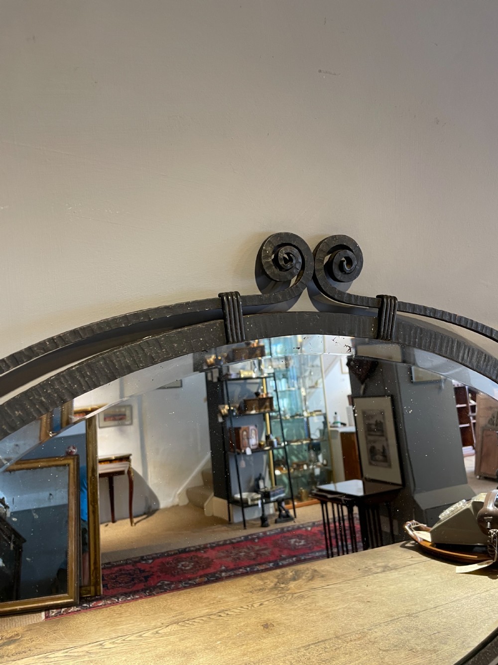 Art Deco wrought iron mirror  View IV