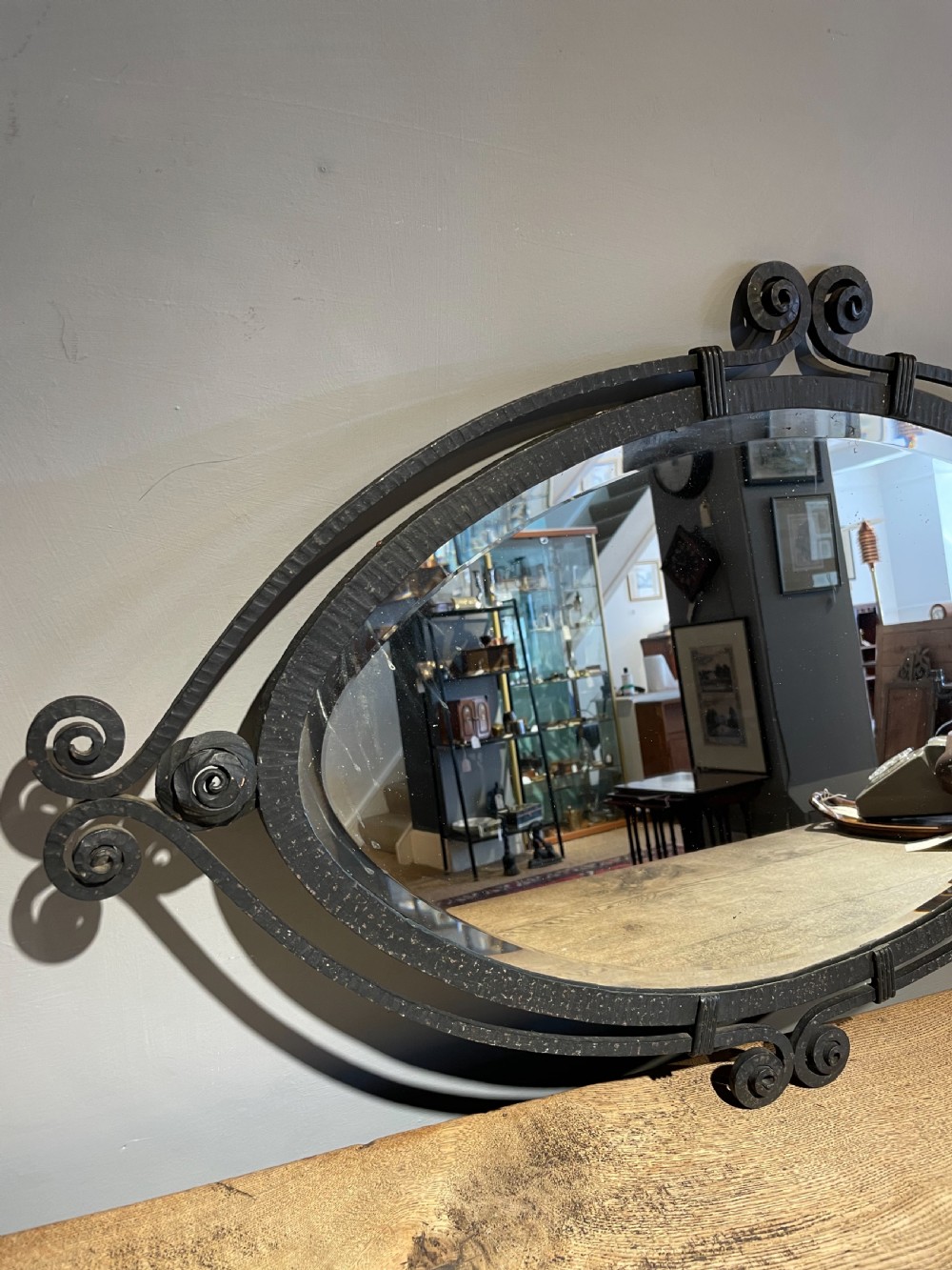 Art Deco wrought iron mirror  View VII