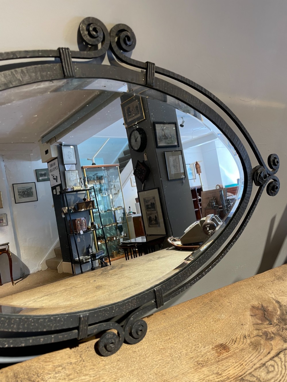 Art Deco wrought iron mirror  View VIII