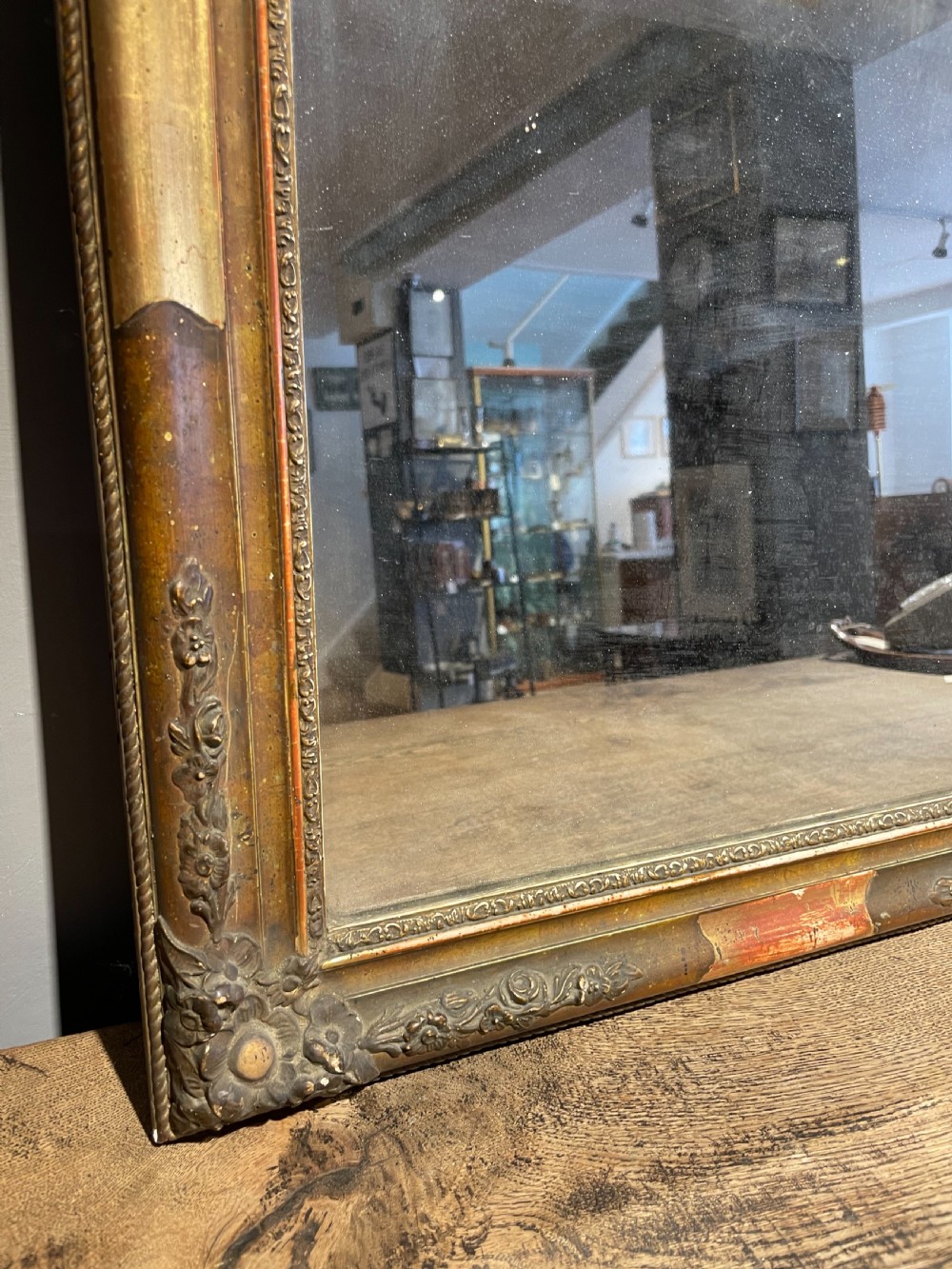 Small antique gilt mirror  28X22.5  View III