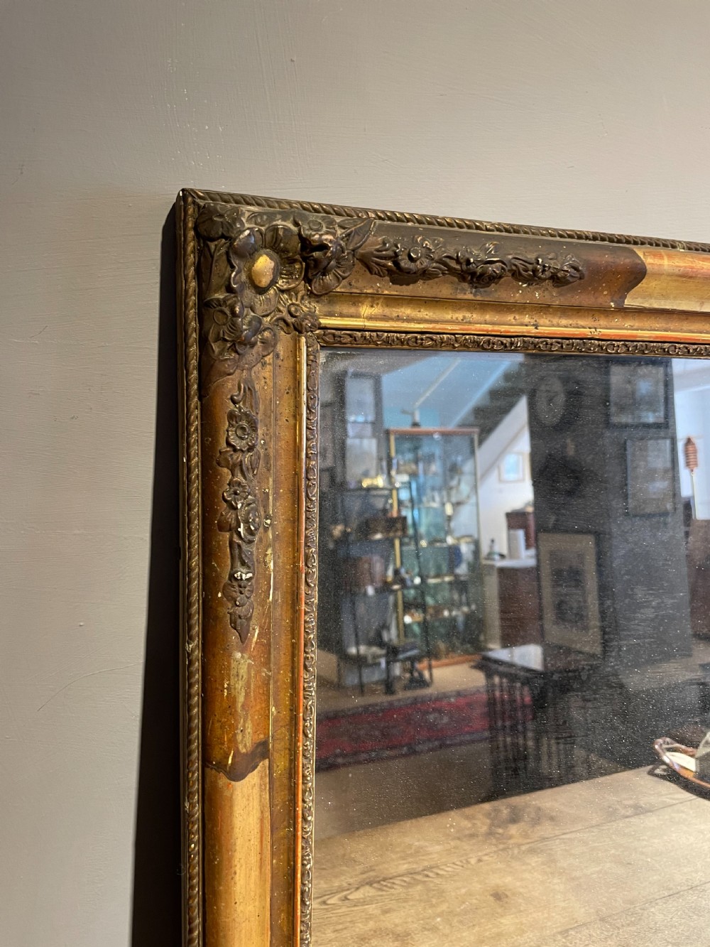 Small antique gilt mirror  28X22.5  View IV