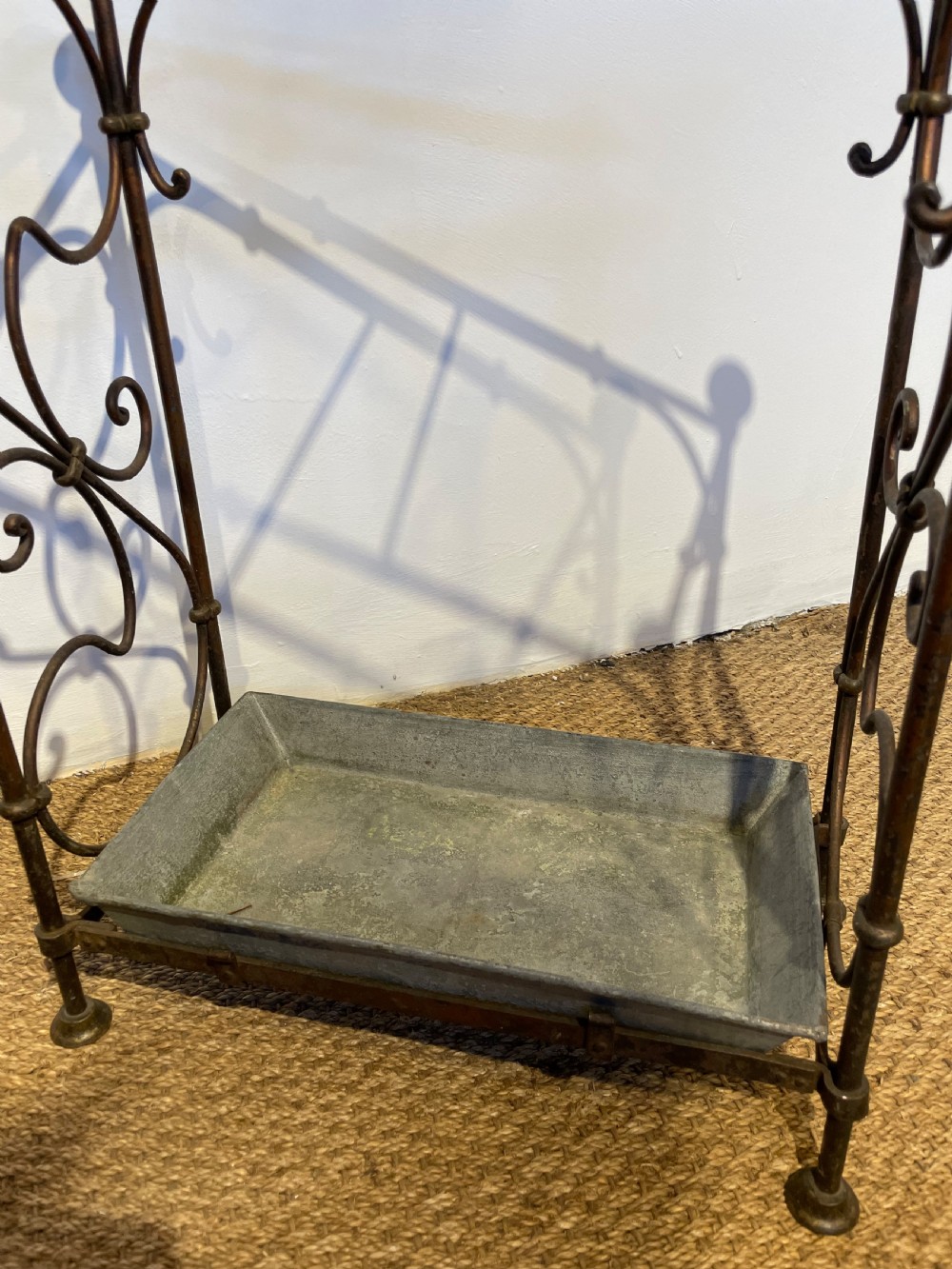 Wrought iron and brass umbrella  / stick stand  View III