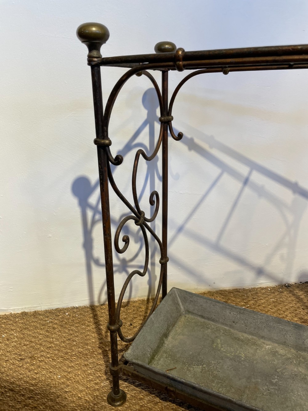 Wrought iron and brass umbrella  / stick stand  View IV