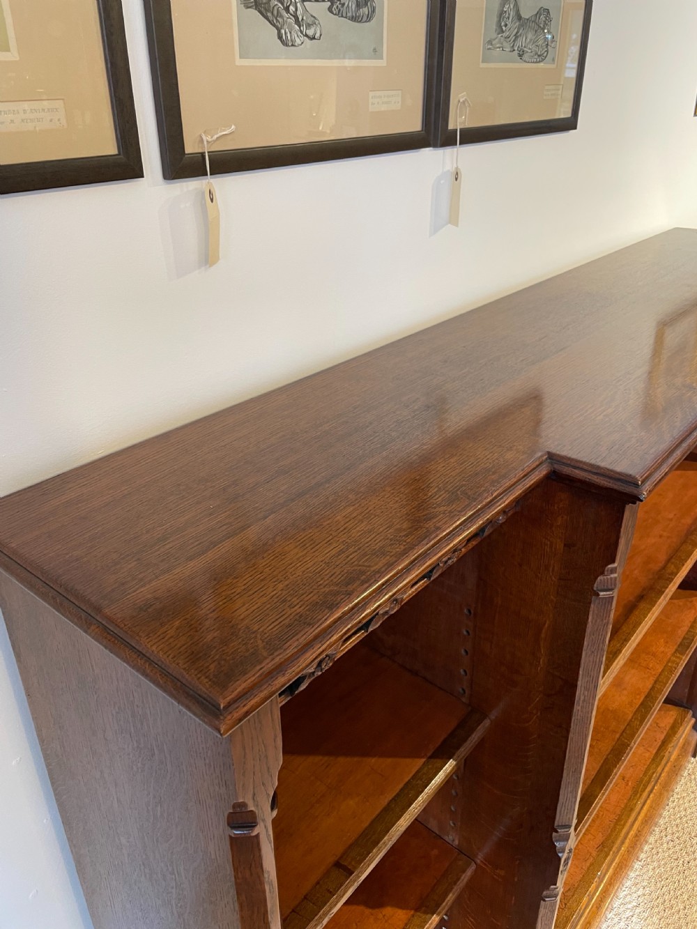 Victorian gothic style open bookcase  View IV