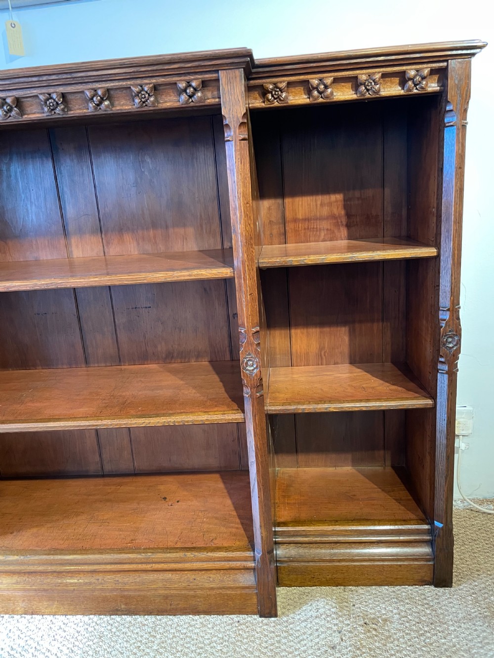 Victorian gothic style open bookcase  View VIII