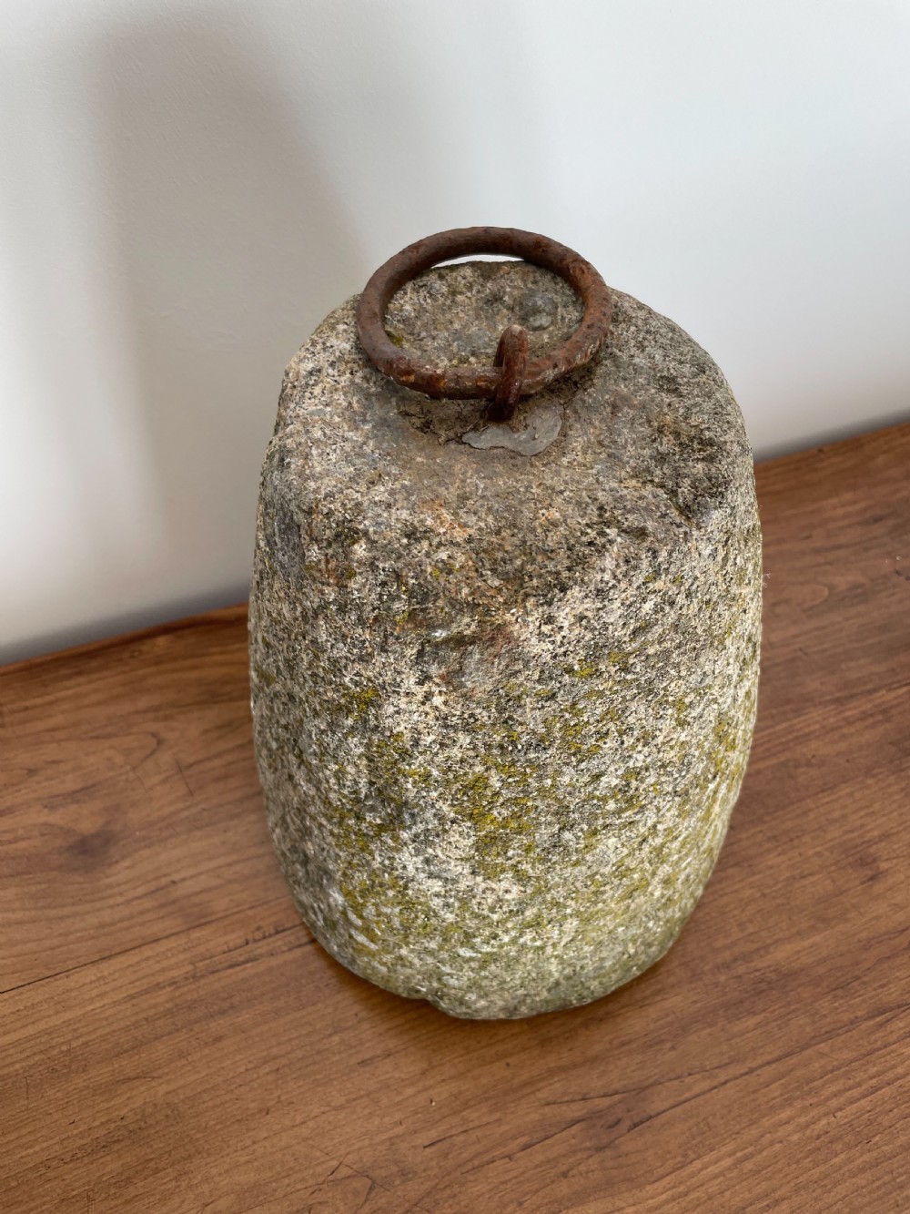 Antique granite tethering block  View II