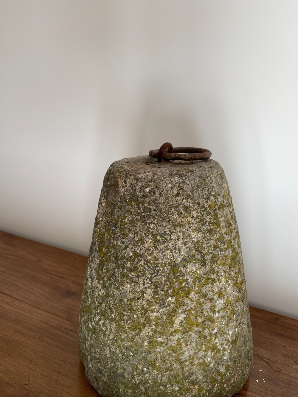 Antique granite tethering block  View III