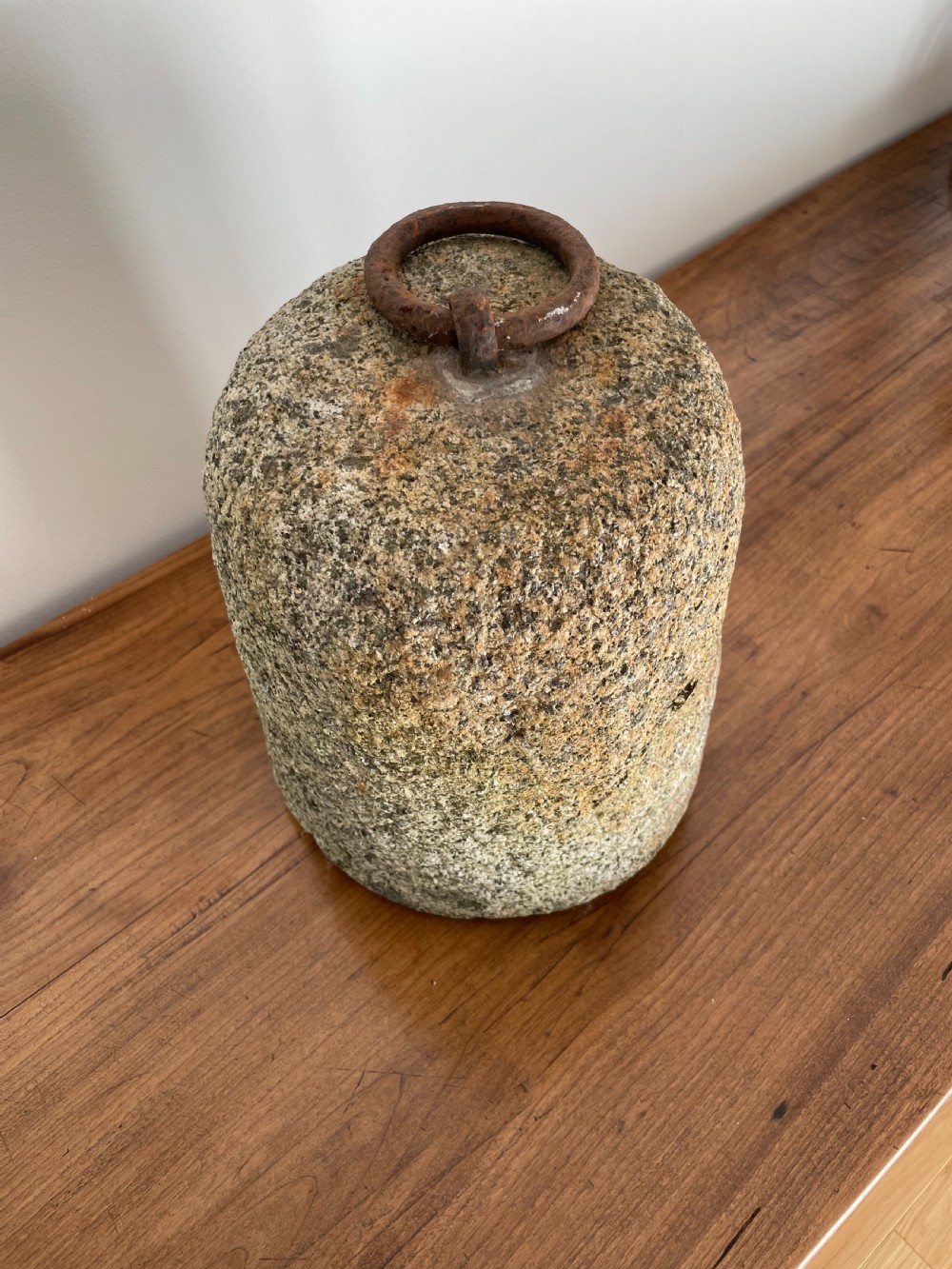 Antique granite tethering block  View II