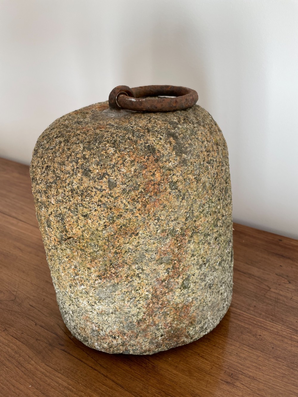 Antique granite tethering block  View III