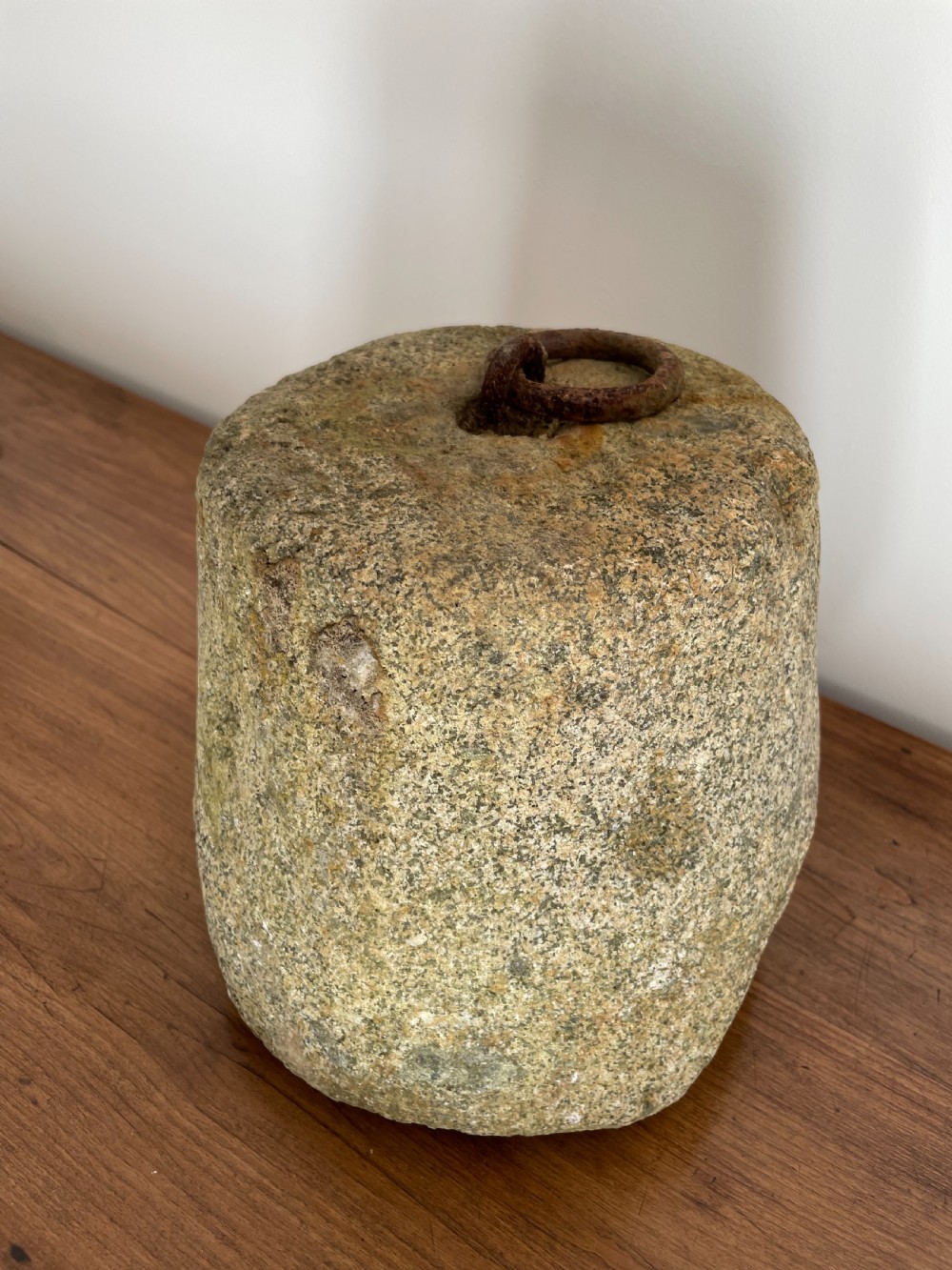 Antique granite tethering block  View II