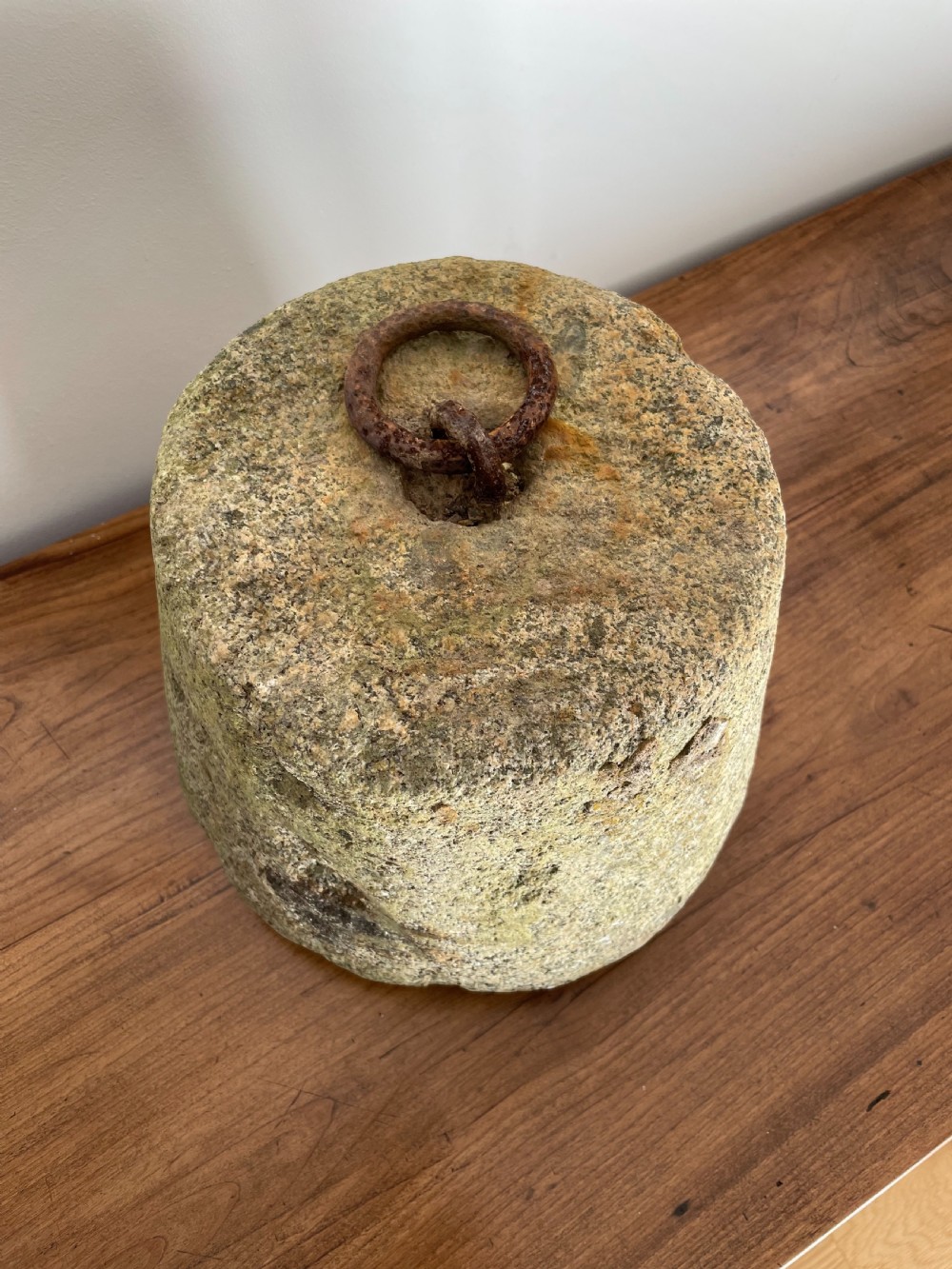 Antique granite tethering block  View III
