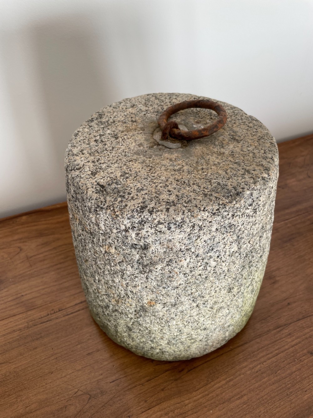 Antique granite tethering block  View II