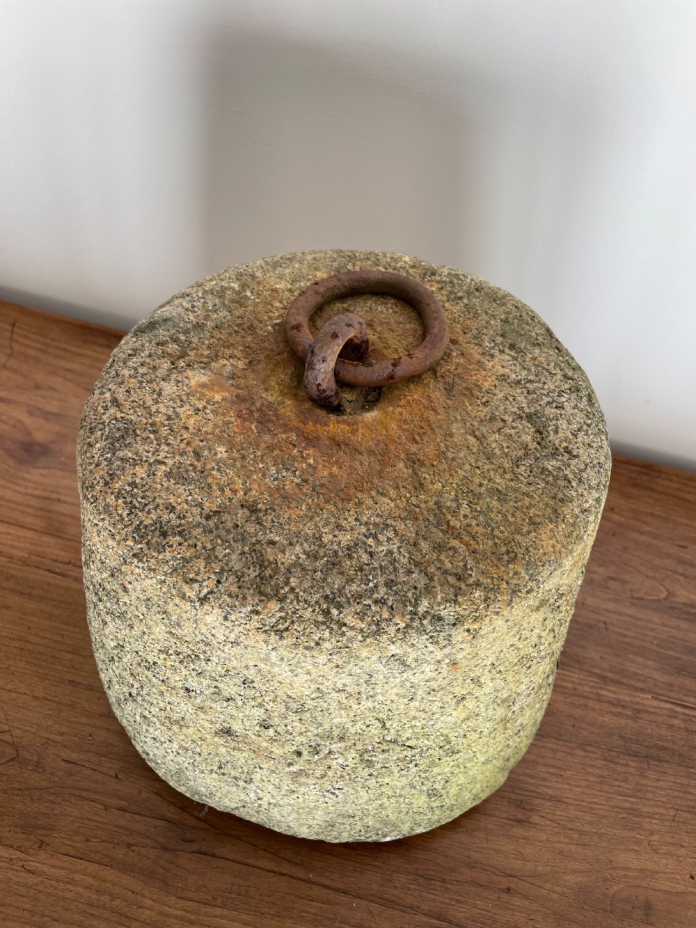 Antique granite tethering block  View II
