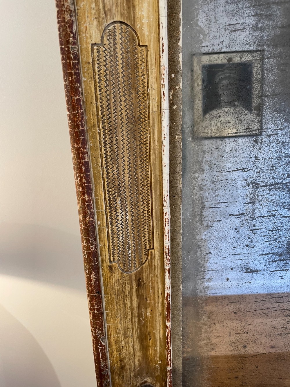 Antique gilt mirror View V