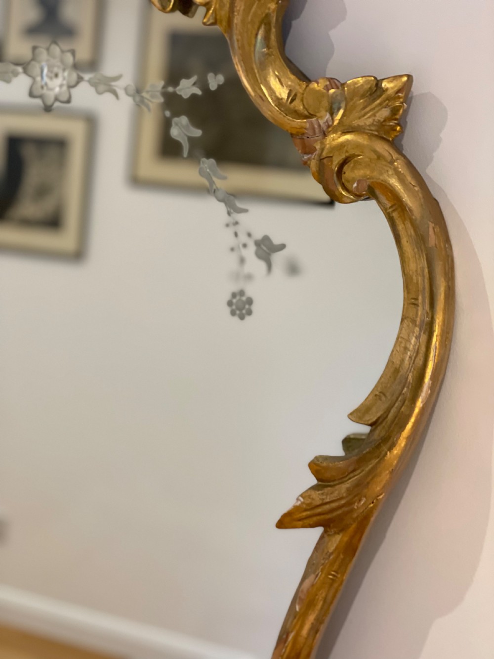 Italian gilt mirror View V