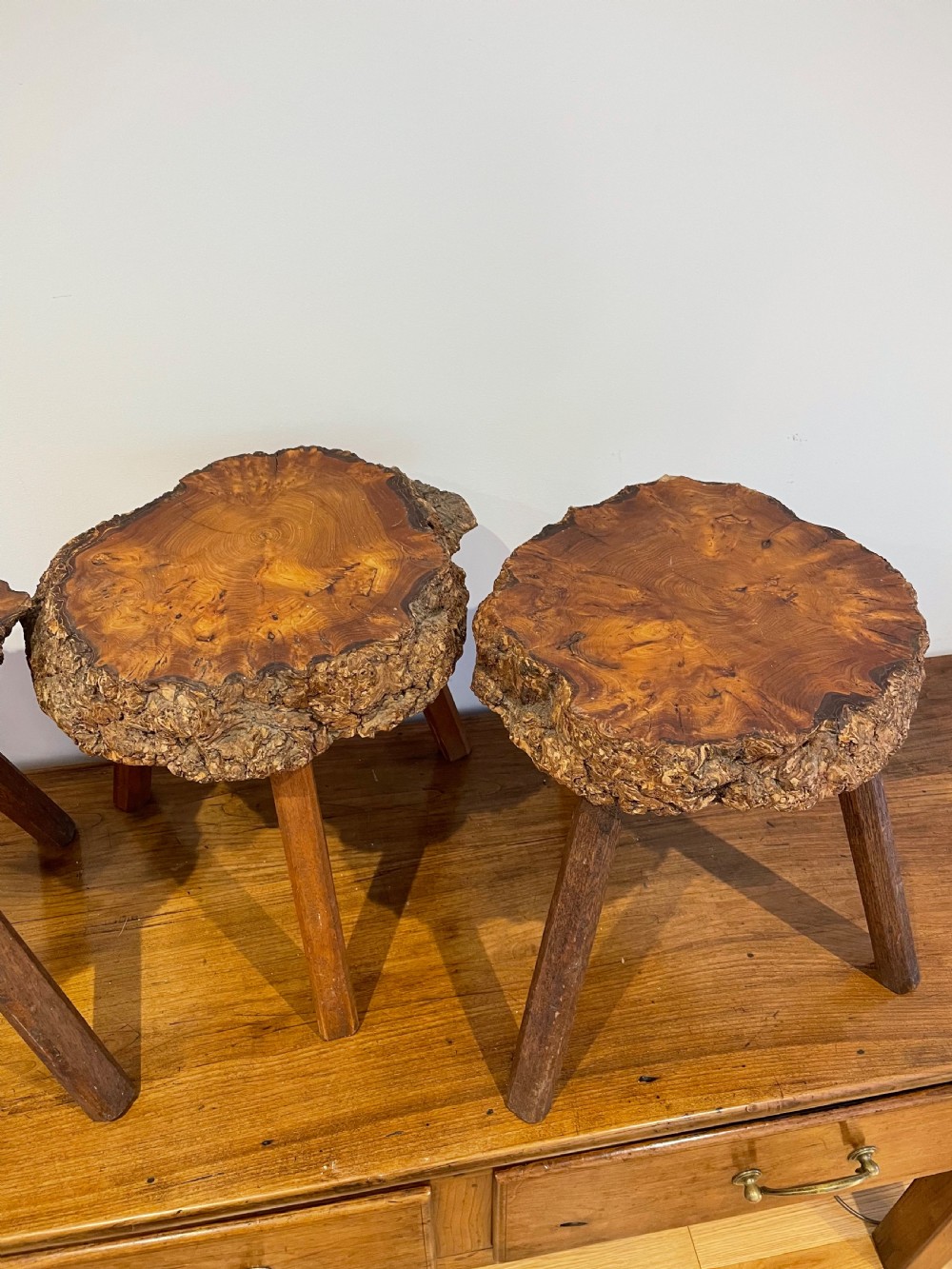 Set of 4 elm stools View V