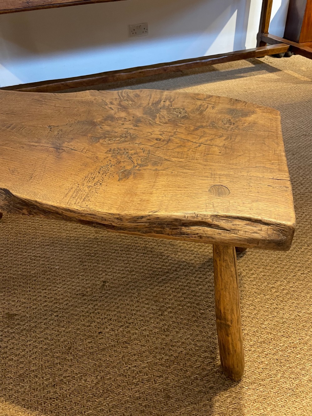 Rustic oak coffee table  View VI