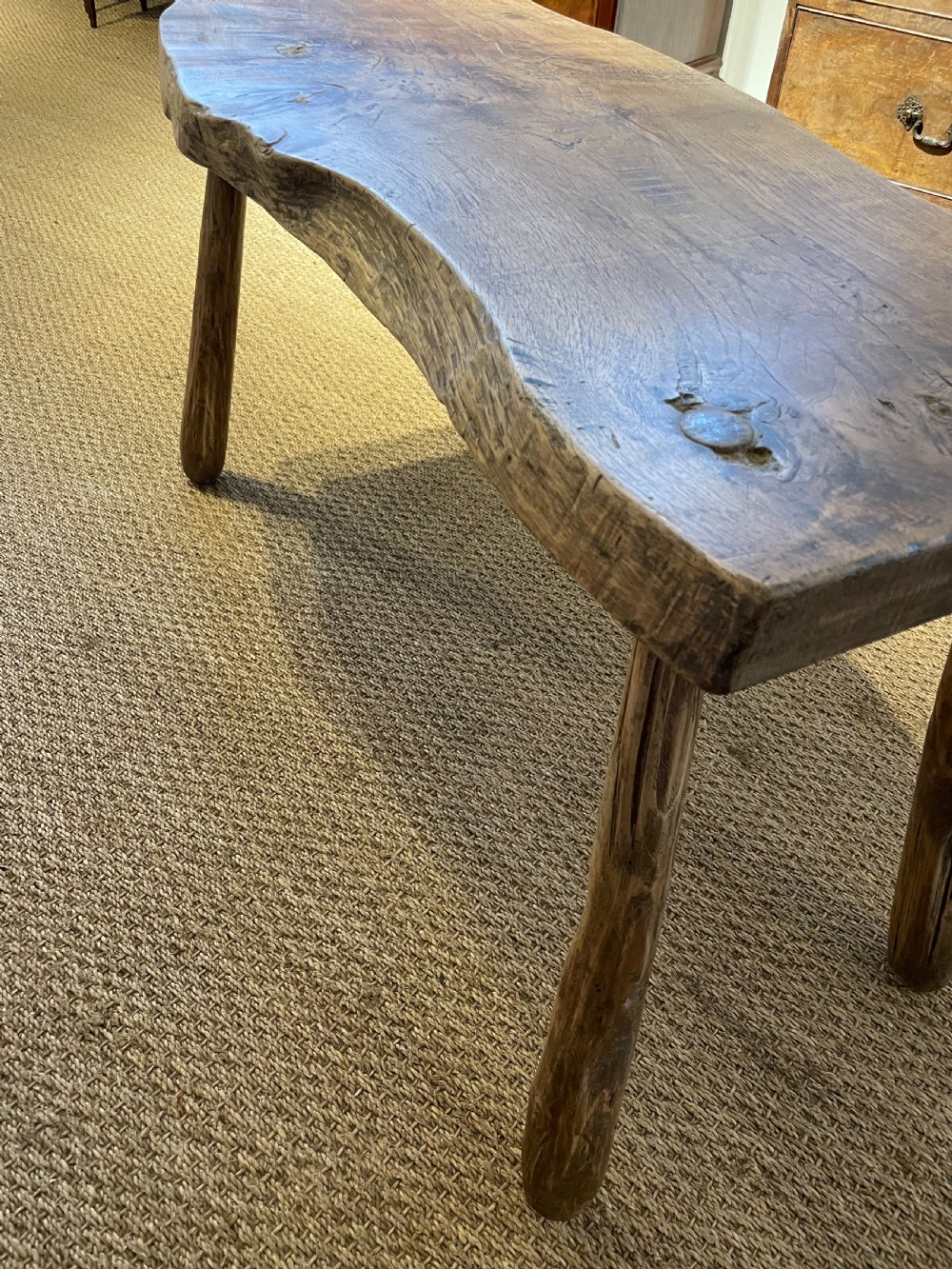 Rustic oak coffee table  View VII