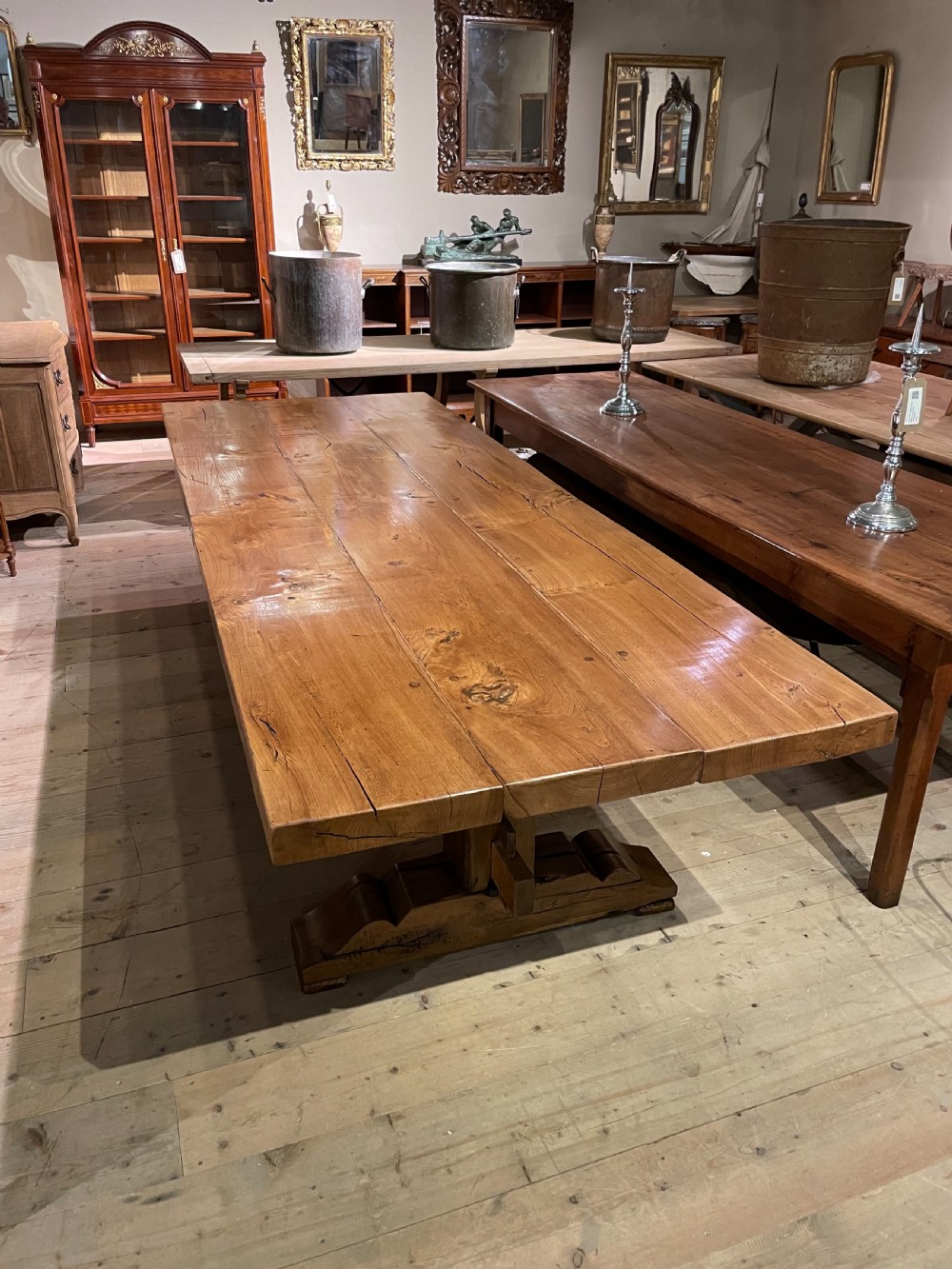 Elm refectory table 