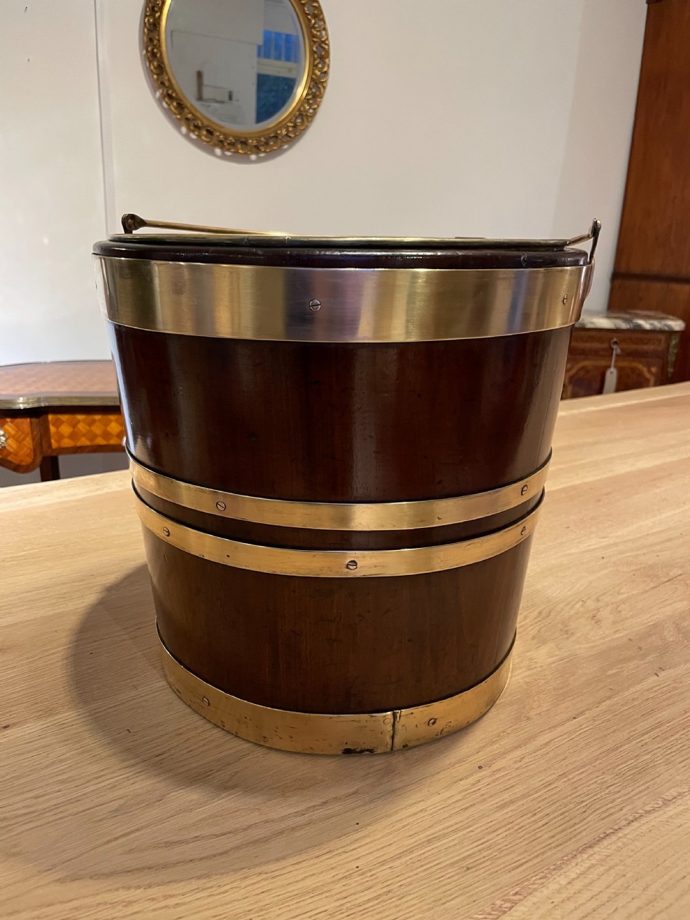 Georgian mahogany peat bucket 