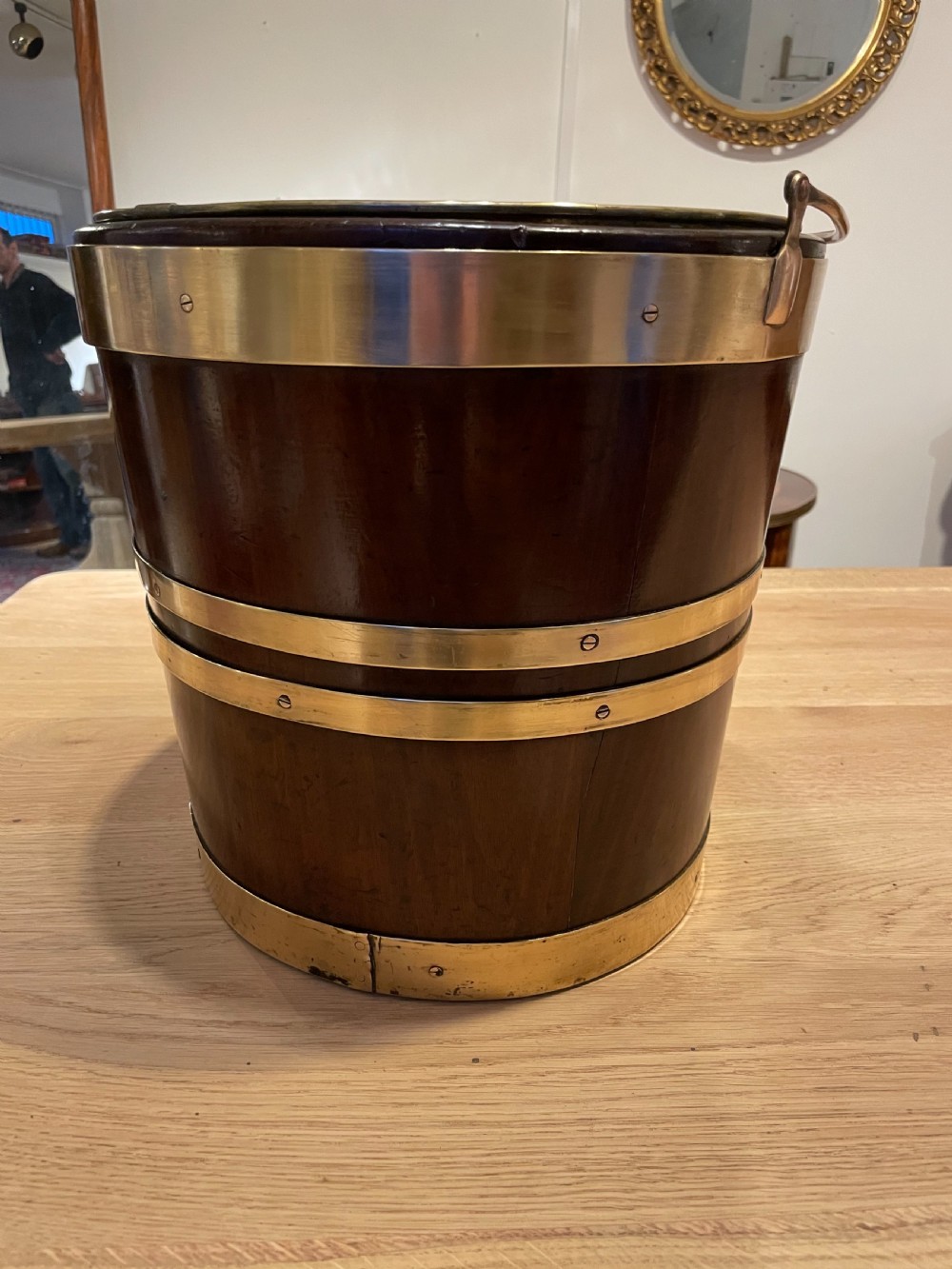 Georgian mahogany peat bucket  View II