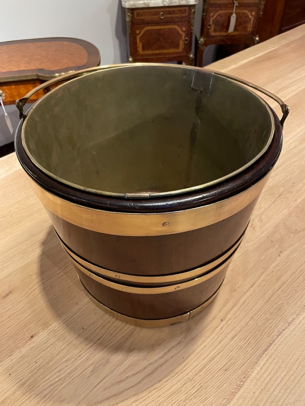 Georgian mahogany peat bucket  View III