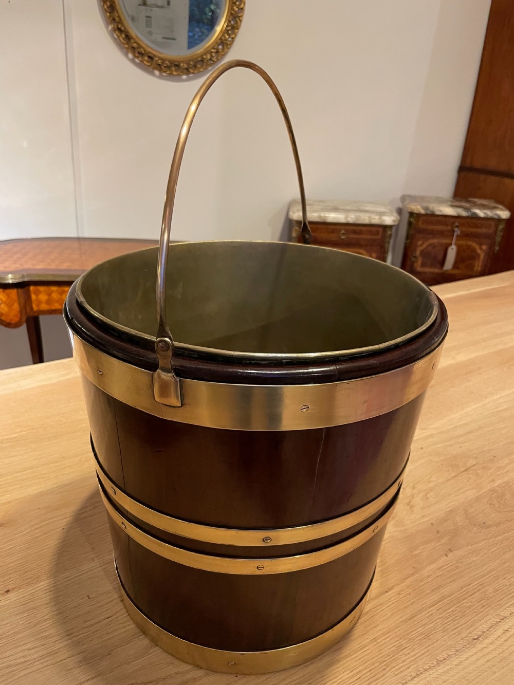 Georgian mahogany peat bucket  View V