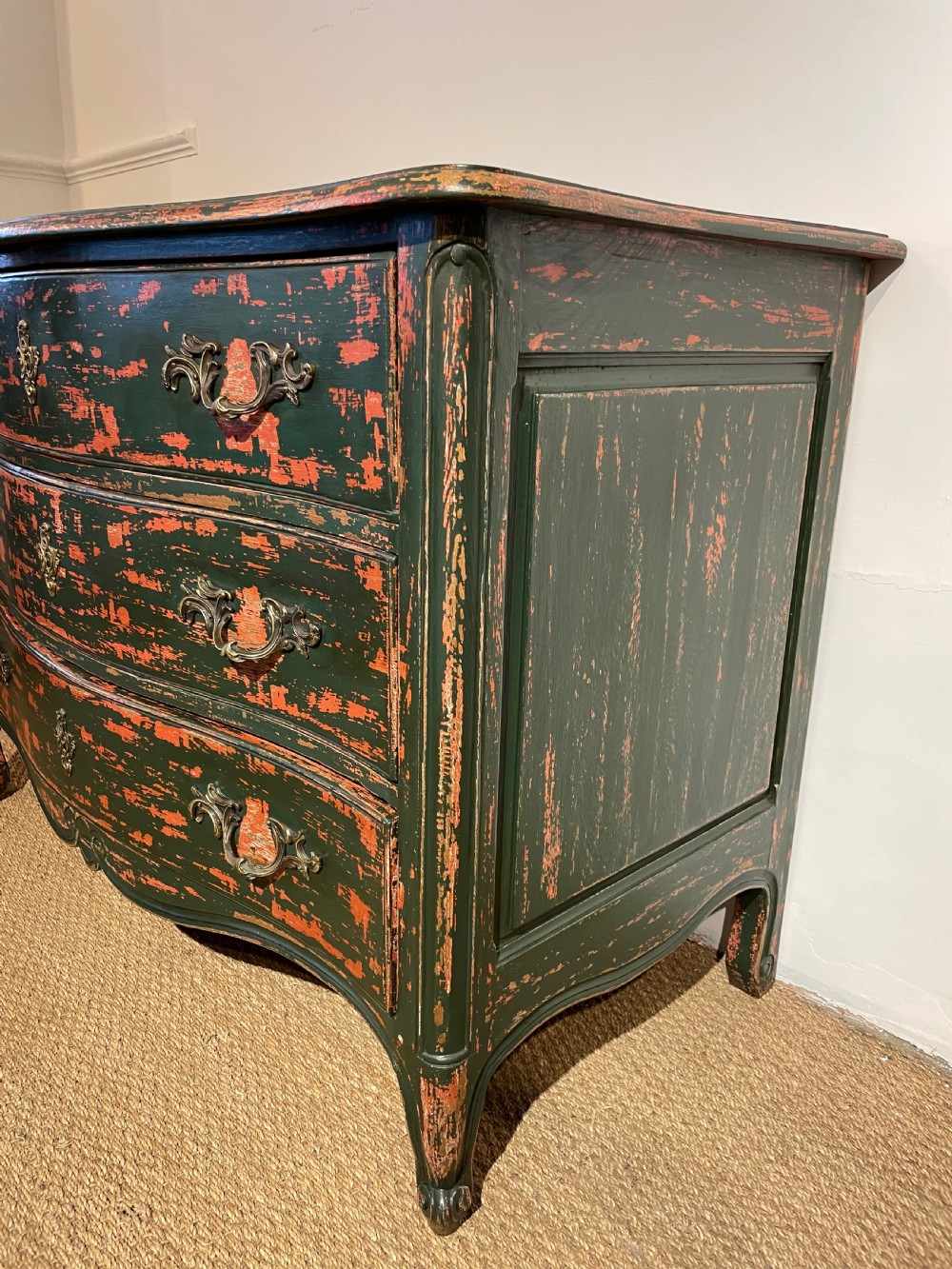 19th century painted chest of drawers  View III