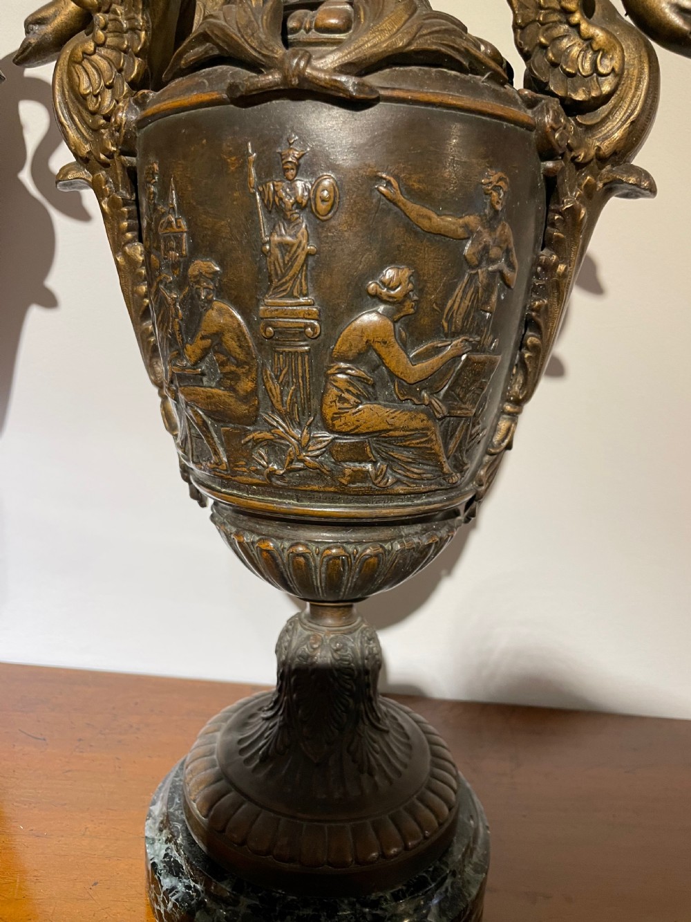 Two Spelter urns  View V