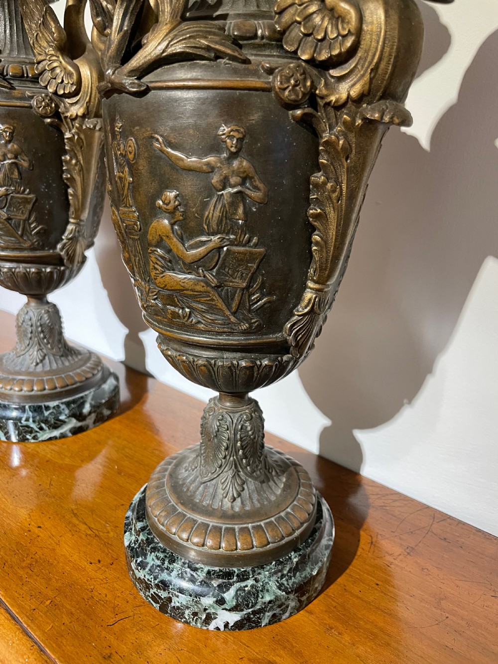 Two Spelter urns  View VI