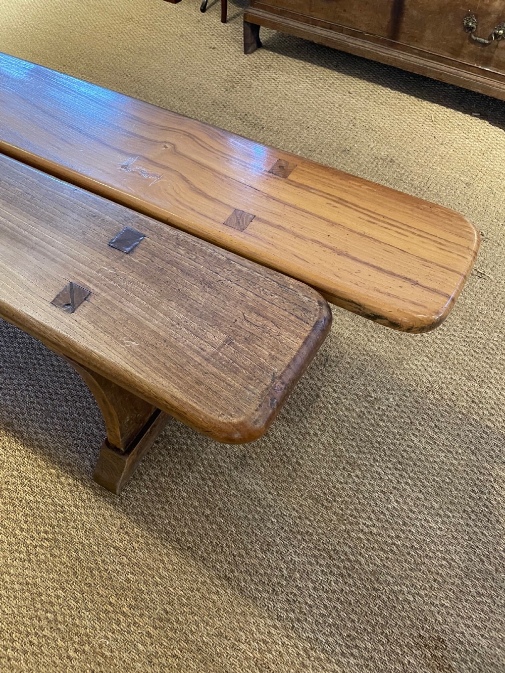 Large pair of elm benches  View IV