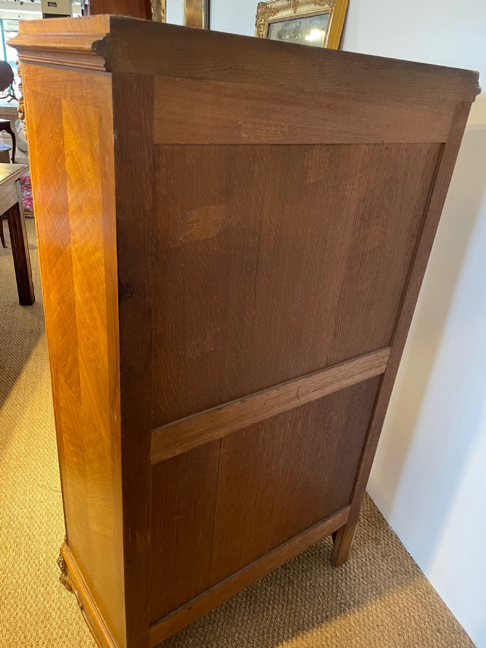 Tall narrow walnut chest of drawers  View IV