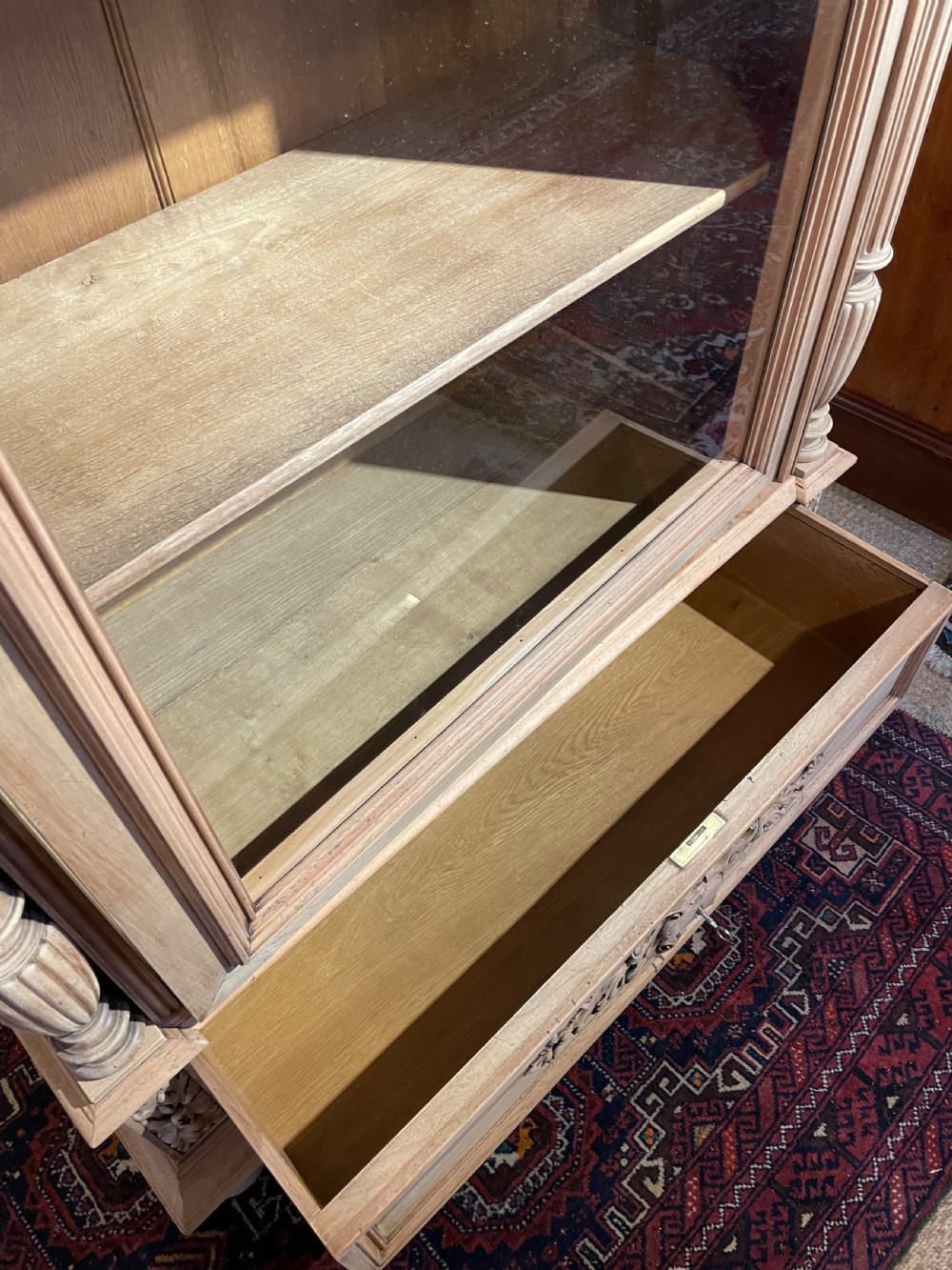 Walnut single door bookcase  View VII