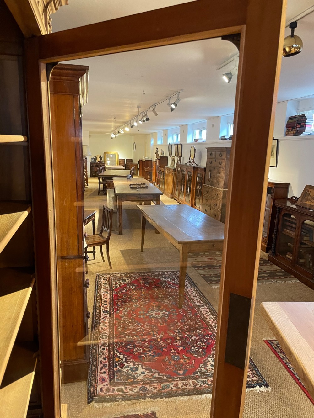 Walnut single door bookcase  View IX