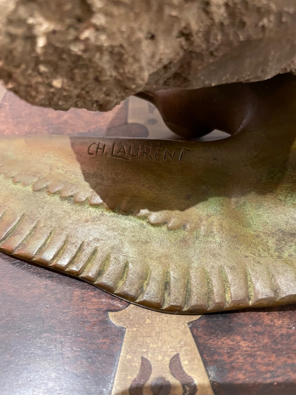 Art Deco bronze seabird “ Gh Laurent “ View V