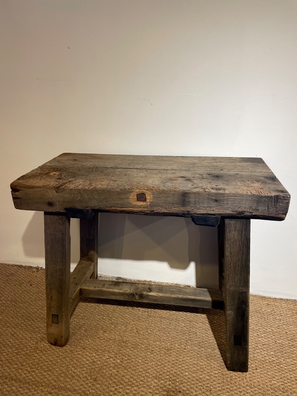 Rustic oak console table 