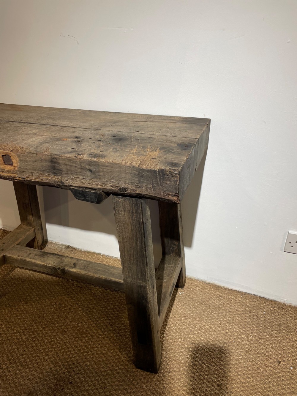 Rustic oak console table  View IV