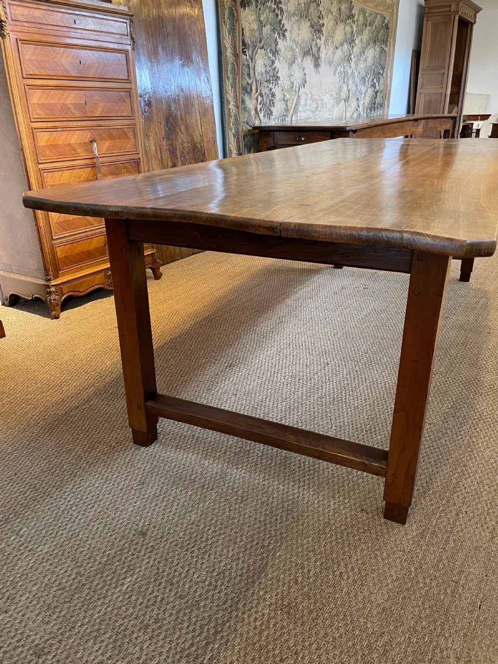 Large chestnut farmhouse table  View III