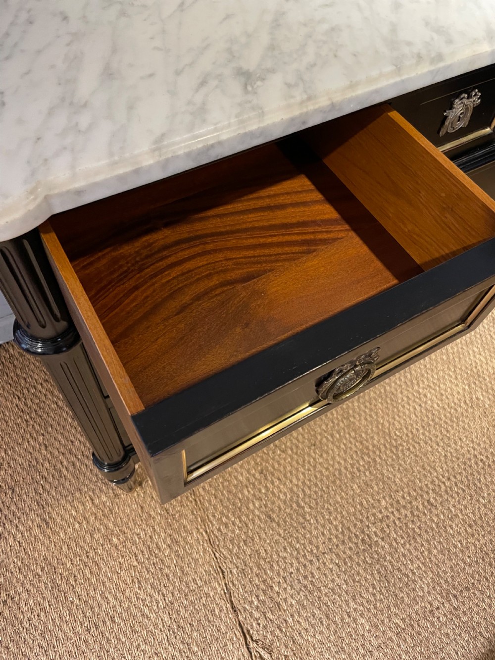 Louis XVI style ebonised commode  View IV