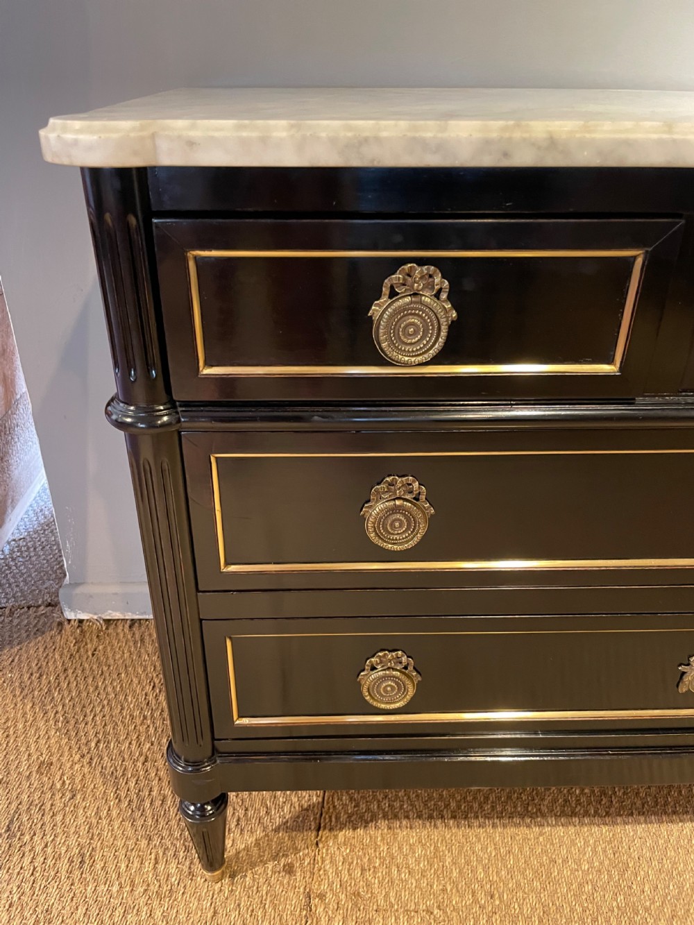 Louis XVI style ebonised commode  View VII