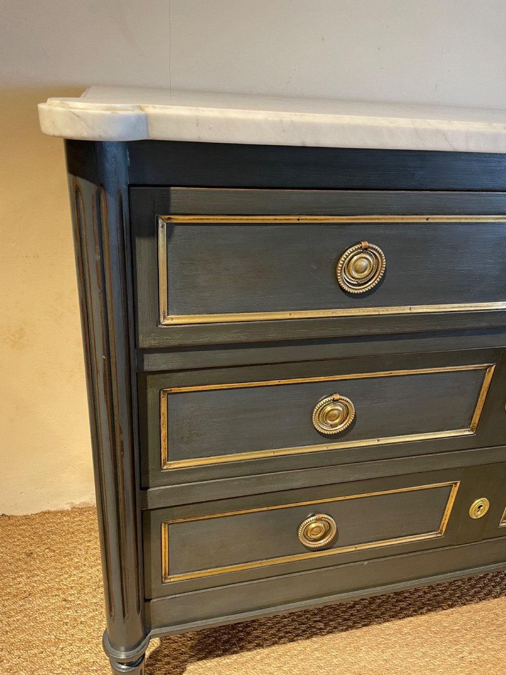 Painted Louis XVI style commode / chest of drawers  View IV