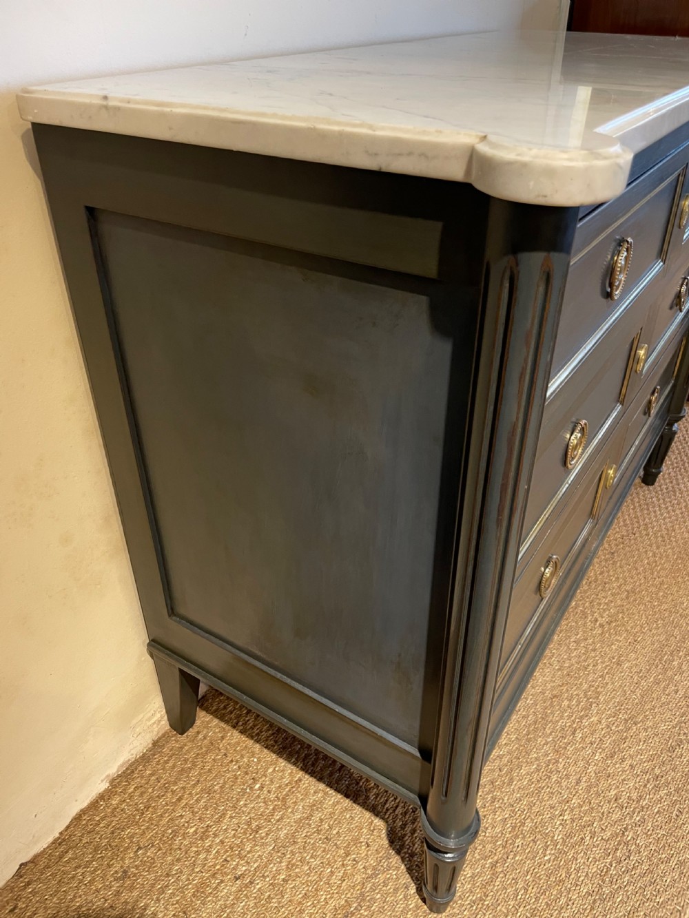 Painted Louis XVI style commode / chest of drawers  View V