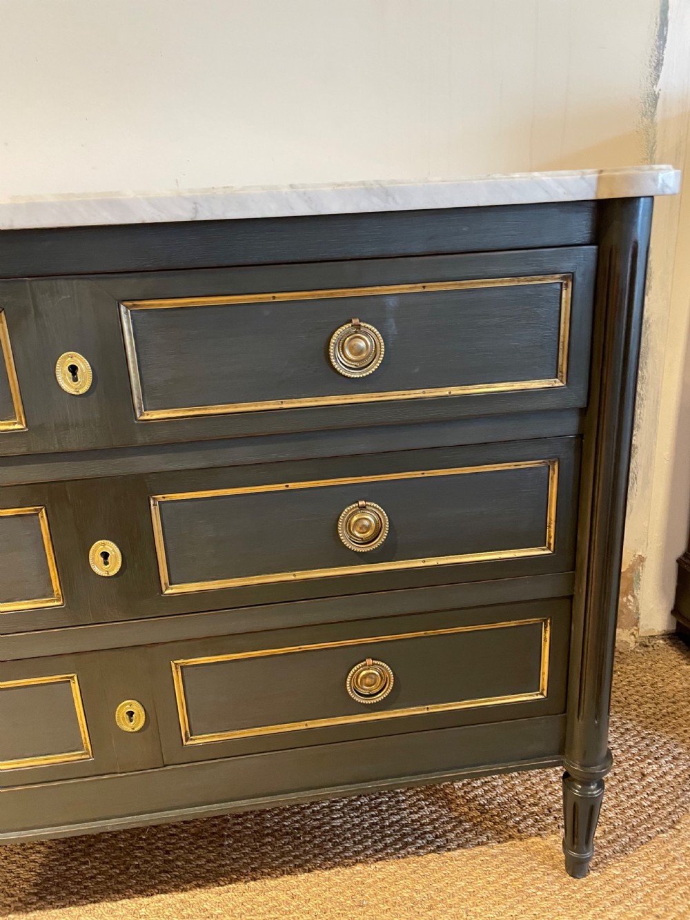 Painted Louis XVI style commode / chest of drawers  View VI