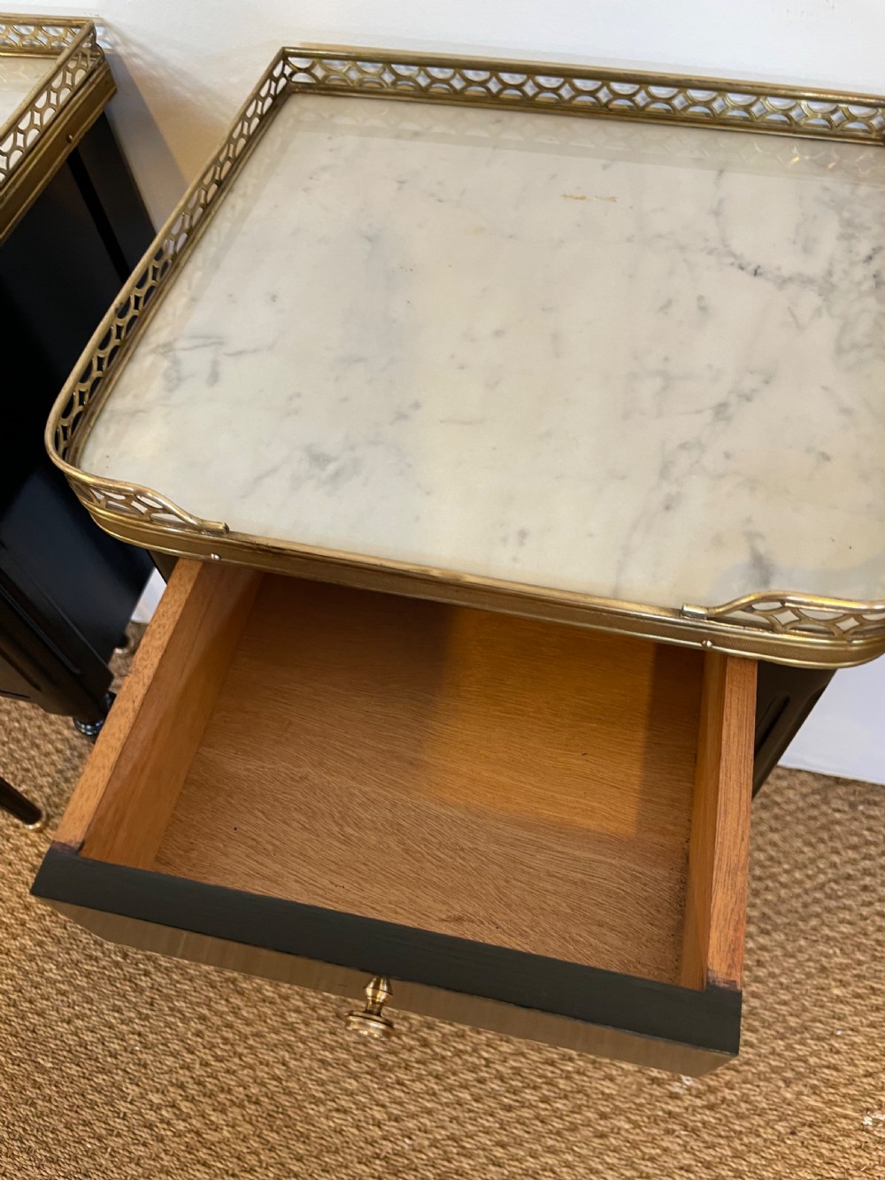 Pair of ebonised bedside cabinet  View V