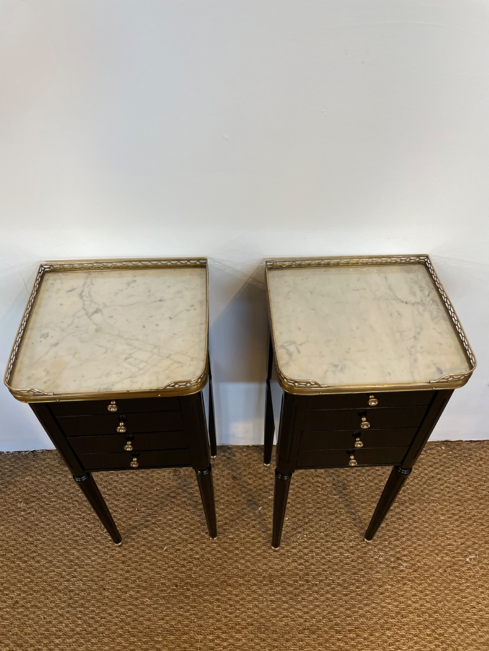 Pair of ebonised bedside cabinet  View VII